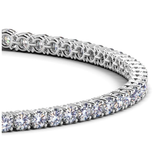 Lab Grown Round Diamond Tennis Bracelet in 14k White Gold (3 cctw F/G VS2/SI1) - F-G - alternate view 2