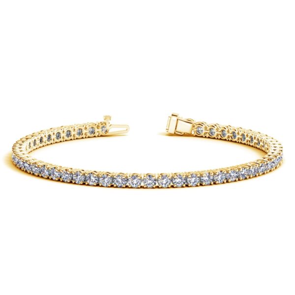 Lab Grown Round Diamond Tennis Bracelet in 14k Yellow Gold (6 cctw F/G VS2/SI1) - F-G