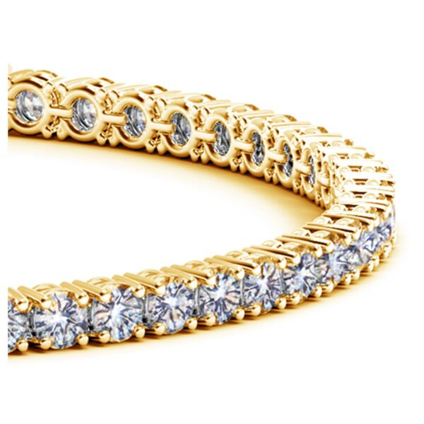 Lab Grown Round Diamond Tennis Bracelet in 14k Yellow Gold (6 cctw F/G VS2/SI1) - F-G - alternate view 2