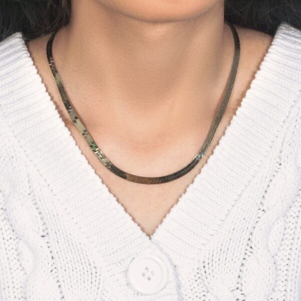 Imperial Herringbone Chain in 10k Yellow Gold (5.00 mm) - alternate view 5