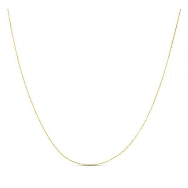 Double Extendable Diamond Cut Cable Chain in Yellow Gold (0.87 mm) - alternate view 2
