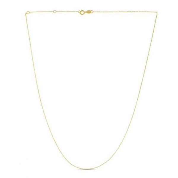 Double Extendable Diamond Cut Cable Chain in Yellow Gold (0.87 mm) - alternate view 3