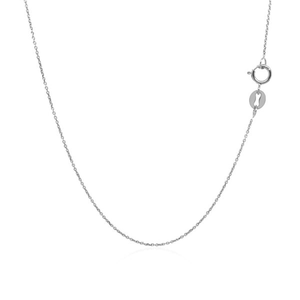 10k White Gold Cable Link Chain (0.50 mm) - alternate view 3