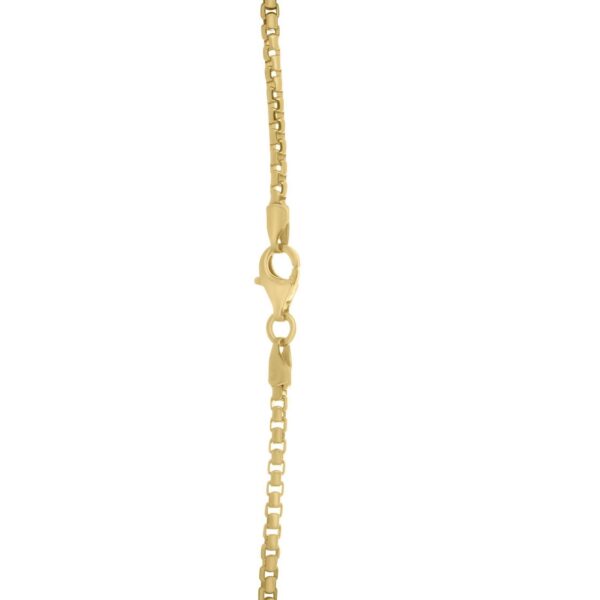 Sterling Silver Yellow Gold Plated Round Box Chain (2.10 mm) - alternate view 4