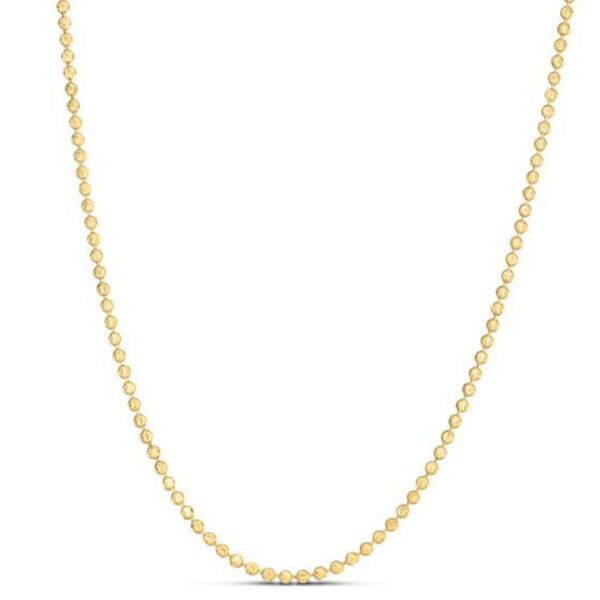 Moon Cut Bead Chain in 14k Yellow Gold (2.50 mm) - alternate view 2