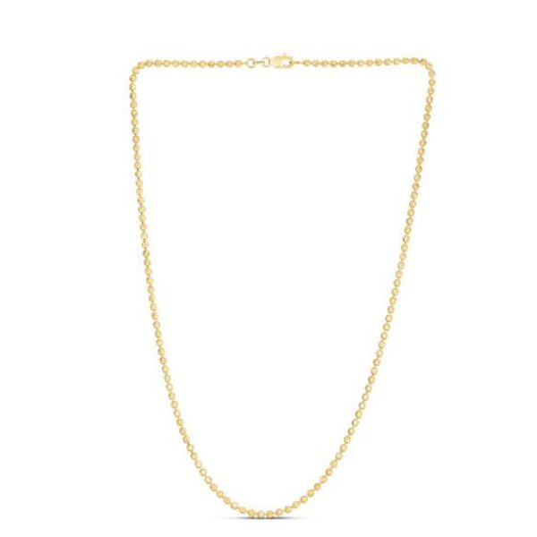 Moon Cut Bead Chain in 14k Yellow Gold (2.50 mm) - alternate view 3