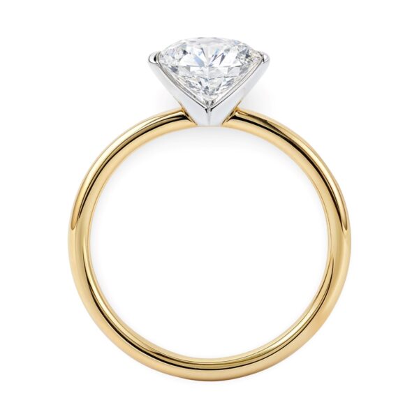1 1/2 Carat Round Lab Grown IGI G/VS1 Diamond Solitaire Ring in 14K Yellow Gold - alternate view 4