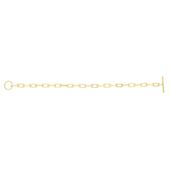 14K Yellow Gold Paperclip Toggle Bracelet - alternate view 3