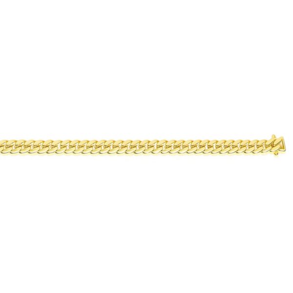 14k Yellow Gold Classic Miami Cuban Solid Bracelet (6.10 mm) - alternate view 2