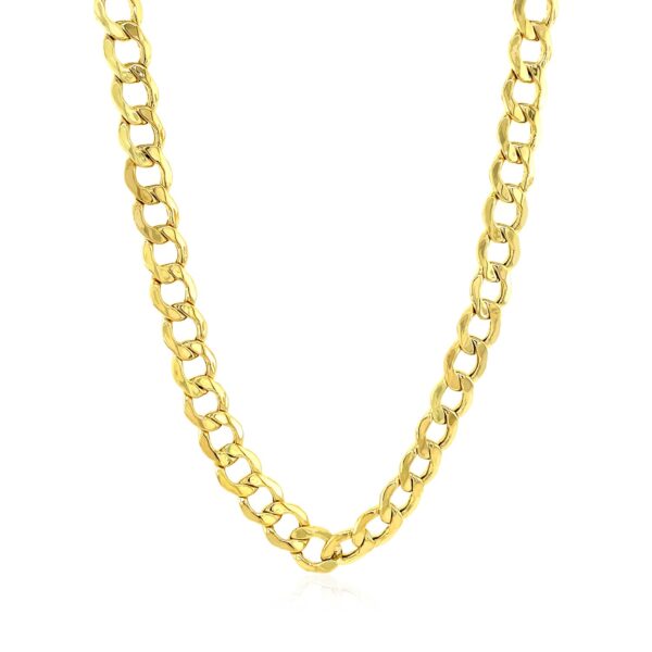 10k Yellow Gold Curb Chain (6.20 mm) - alternate view 2