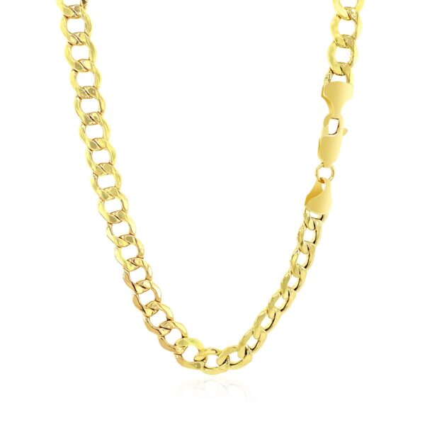 10k Yellow Gold Curb Chain (6.20 mm) - alternate view 3