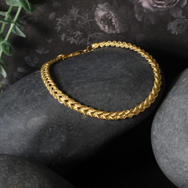 Double Rope Chain Bracelet in 10k Yellow Gold (2.10 mm) - alternate view 2