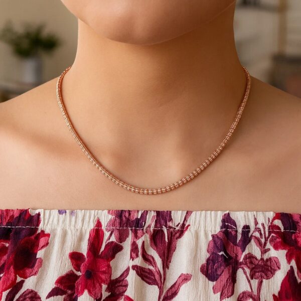 Ice Barrel Chain in 14k Rose Gold (3.1 mm) - alternate view 5
