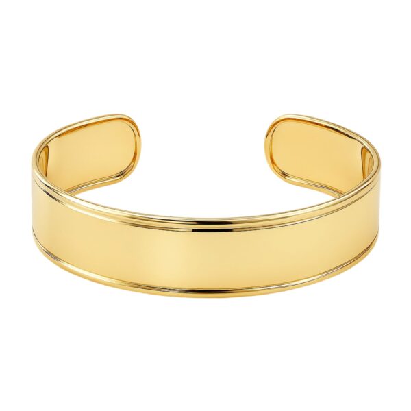 Designer Classic Cuff Bangle in 14K Yellow Gold (20.40 mm) - alternate view 2