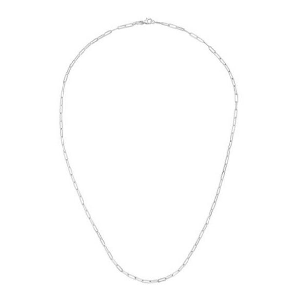 14K White Gold Delicate Paperclip Chain (2.10 mm) - alternate view 4