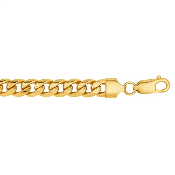 10k Yellow Gold Light Miami Cuban Bracelet (7.00 mm) - alternate view 4