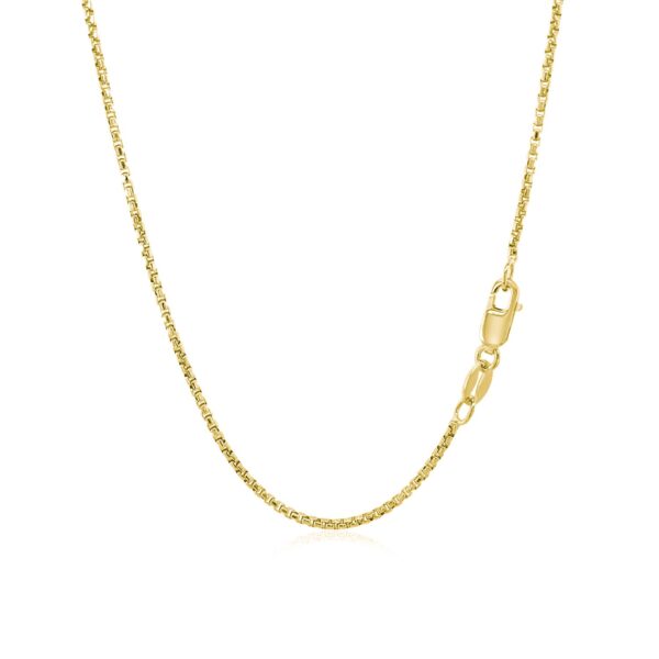 14k Yellow Gold Round Box Chain (1.3 mm) - alternate view 3