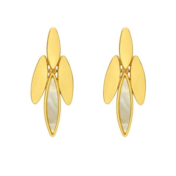 14K Yellow Gold La Grand Dame Earrings - alternate view 2