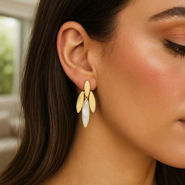 14K Yellow Gold La Grand Dame Earrings - alternate view 3
