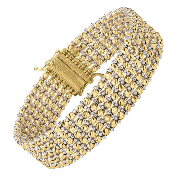 Medium Red Carpet Bracelet in 14K Two Tone Gold (14.10 mm) - Two-Tone Gold