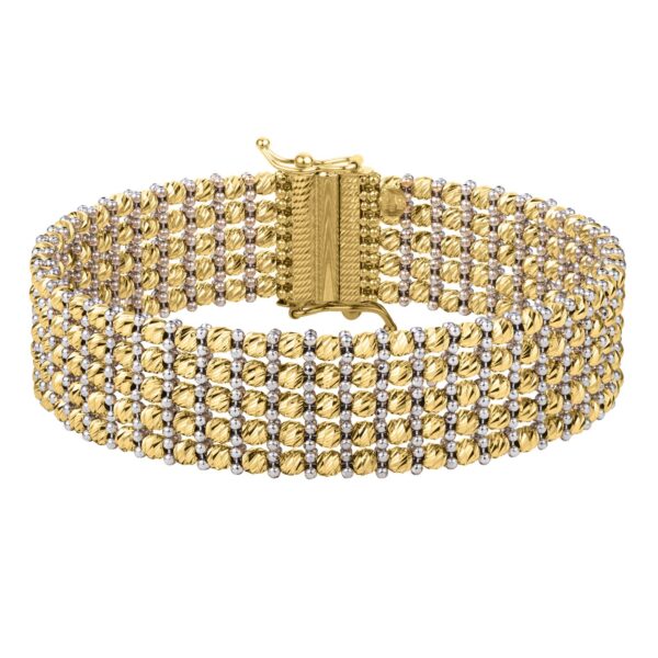 Medium Red Carpet Bracelet in 14K Two Tone Gold (14.10 mm) - Two-Tone Gold - alternate view 2