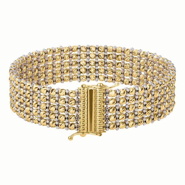 Medium Red Carpet Bracelet in 14K Two Tone Gold (14.10 mm) - Two-Tone Gold - alternate view 3