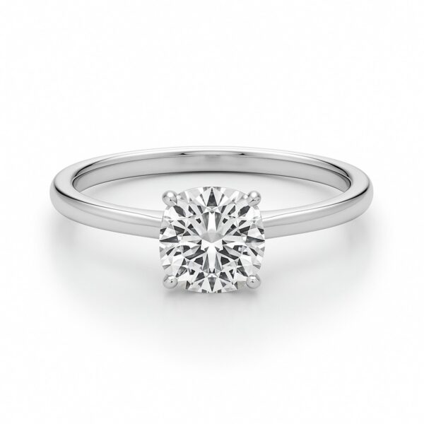 1 Carat Cushion Lab Grown IGI G/VS1 Diamond Solitaire Ring in 14K White Gold - alternate view 3