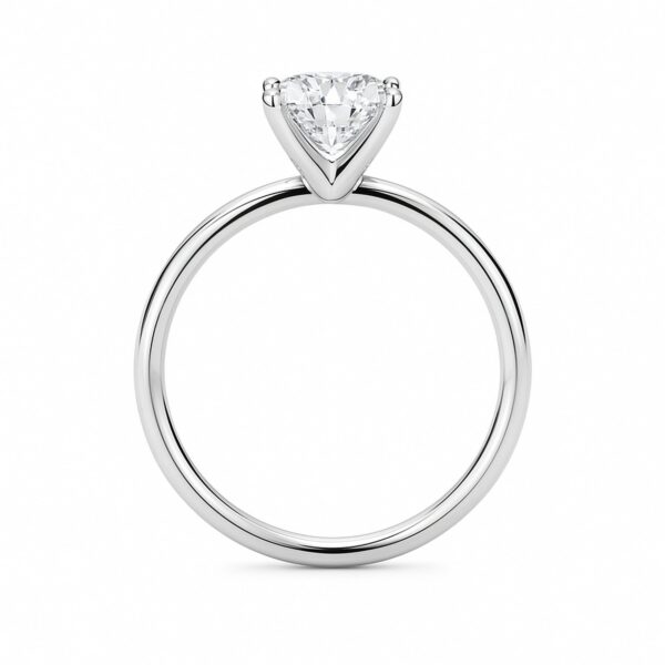 1 Carat Cushion Lab Grown IGI G/VS1 Diamond Solitaire Ring in 14K White Gold - alternate view 4