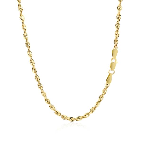 14k Yellow Gold Light Rope Chain (2.5 mm) - alternate view 3