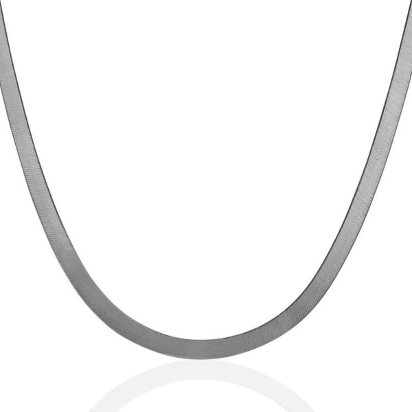 14k White Gold Super Flex Herringbone Chain (4.60 mm) - alternate view 2