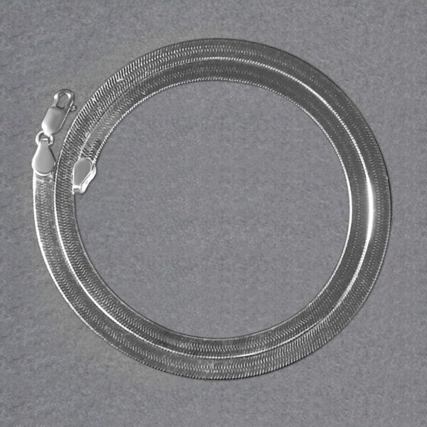 14k White Gold Super Flex Herringbone Chain (4.60 mm) - alternate view 4