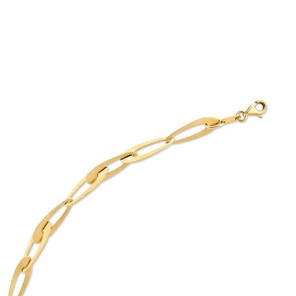 14k Yellow Gold Italian Oval Links Bracelet (5.40 mm) - alternate view 2