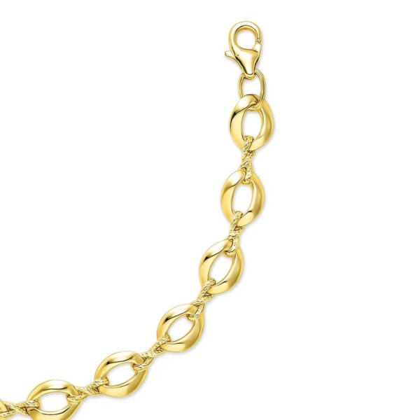 14k Yellow Gold Infinity Link Bracelet (8.00 mm) - alternate view 2