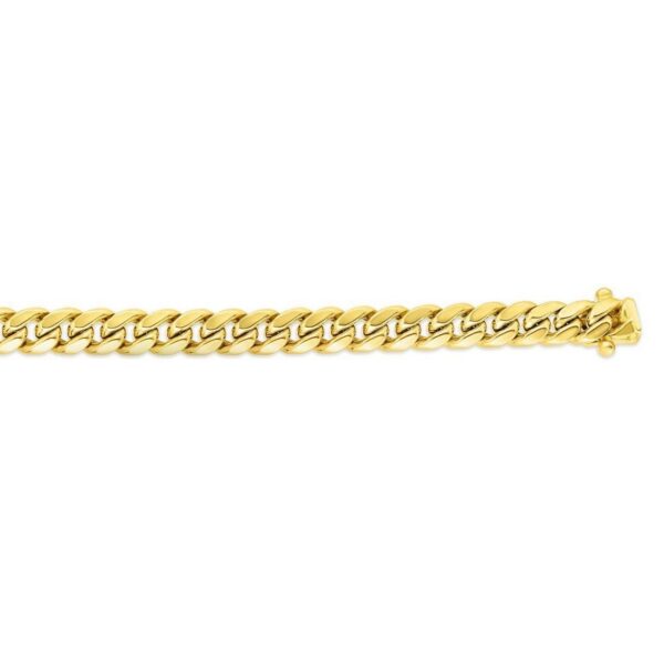 14k Yellow Gold Semi Solid Miami Cuban Chain (10.70 mm) - alternate view 4