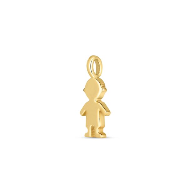 14k Yellow Gold Mini Boy Charm - alternate view 2