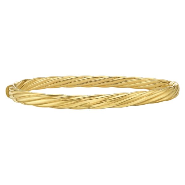 14k Yellow Gold Twist Bangle (5.30 mm) - alternate view 2