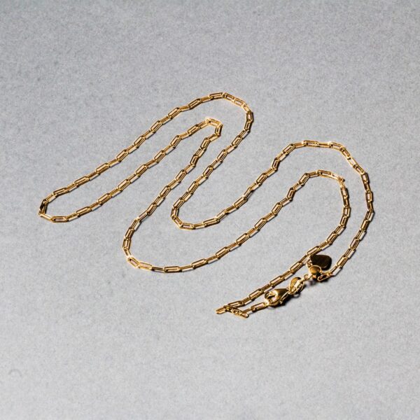 14k Yellow Gold Adjustable Paperclip Chain (1.50 mm) - alternate view 4