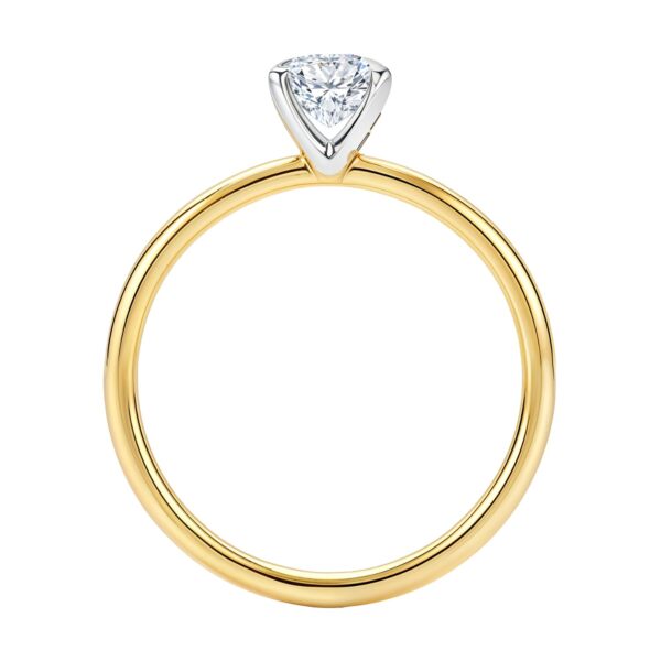 1.50Ct Emerald Lab Grown IGI G/VS1 Diamond Ring in 14K Yellow Gold - alternate view 4