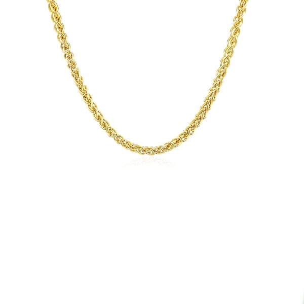 14k Yellow Gold Light Weight Wheat Chain (2.80 mm) - alternate view 2