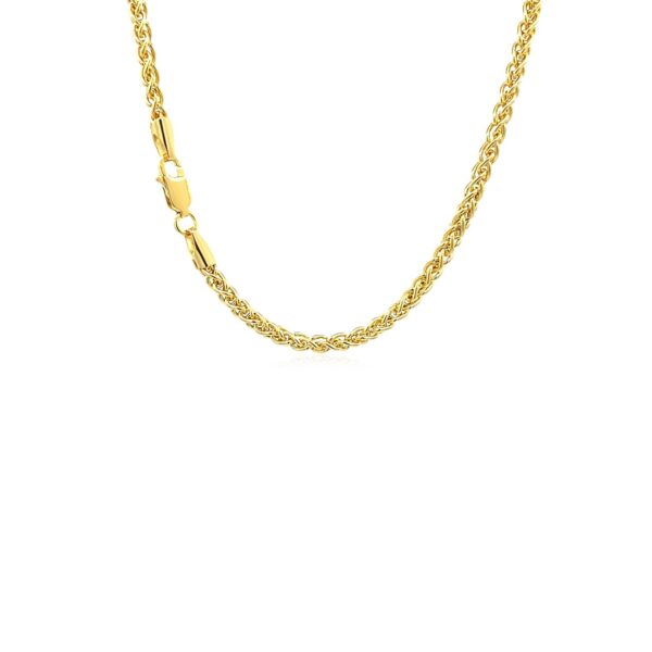 14k Yellow Gold Light Weight Wheat Chain (2.80 mm) - alternate view 3