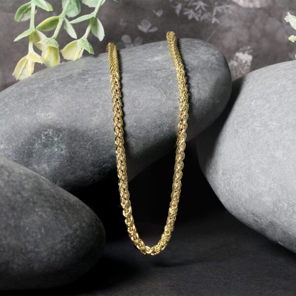 14k Yellow Gold Light Weight Wheat Chain (2.80 mm) - alternate view 4