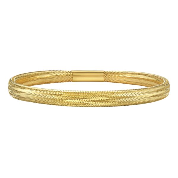14K Yellow Gold Medium Stretch Mesh Bracelet (5.40 mm) - alternate view 2