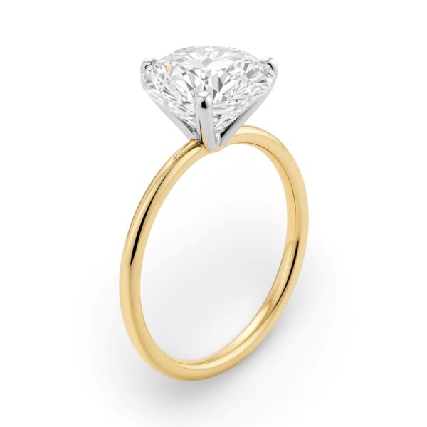 2 Carat Round Lab Grown IGI G/VS1 Diamond Solitaire Ring in 14K Yellow Gold - alternate view 2
