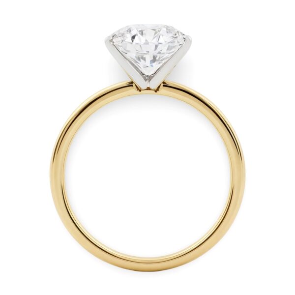 2 Carat Round Lab Grown IGI G/VS1 Diamond Solitaire Ring in 14K Yellow Gold - alternate view 4
