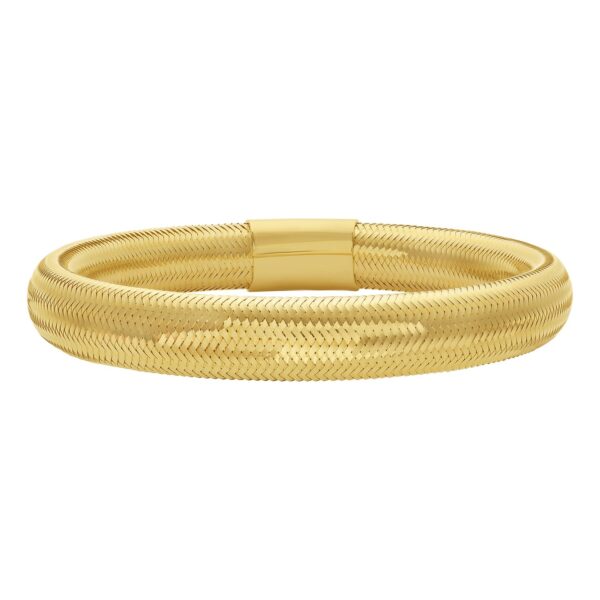 14K Yellow Gold Large Stretch Mesh Bracelet (8.80 mm) - alternate view 2
