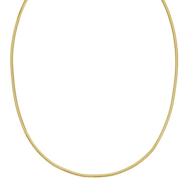 14K Yellow Gold Oval Snake Chain (2.00 mm) - alternate view 2