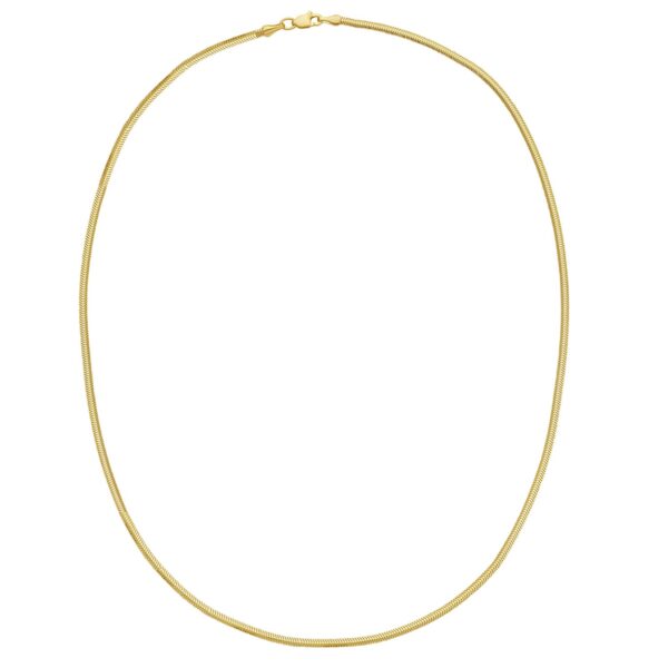 14K Yellow Gold Oval Snake Chain (2.00 mm) - alternate view 3