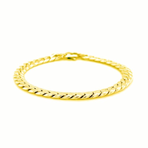 14K Yellow Gold Cuban Link Bracelet (5.90 mm) - alternate view 2