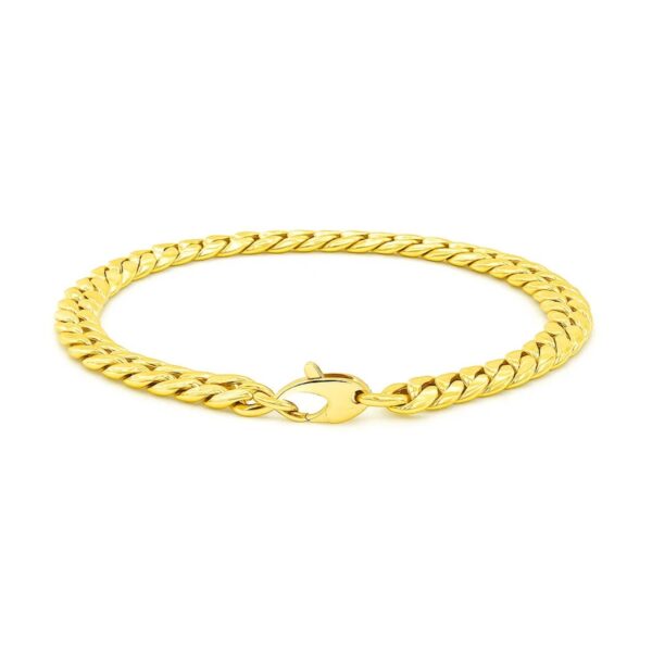 14K Yellow Gold Cuban Link Bracelet (5.90 mm) - alternate view 3