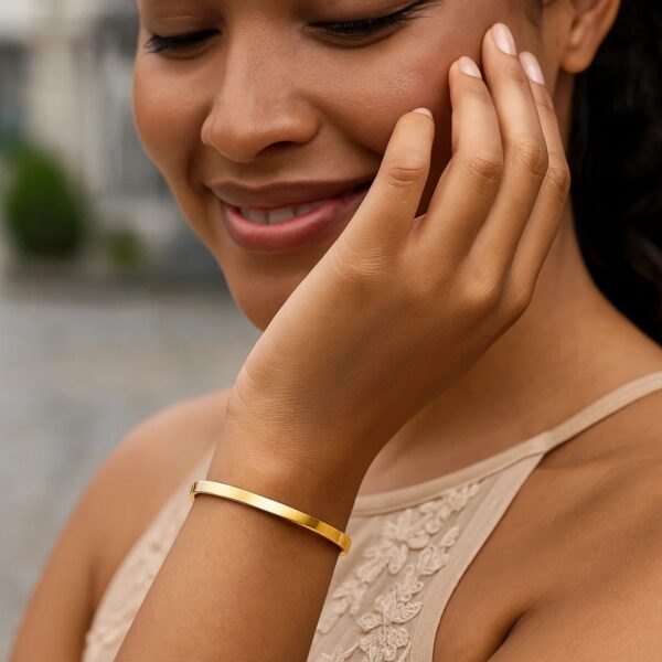 14K Yellow Gold Classic Bangle (4.00 mm) - alternate view 4